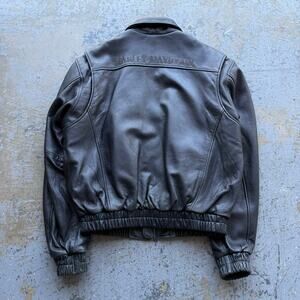 Vintage Harley Davidson Leather Bomber Jacket L